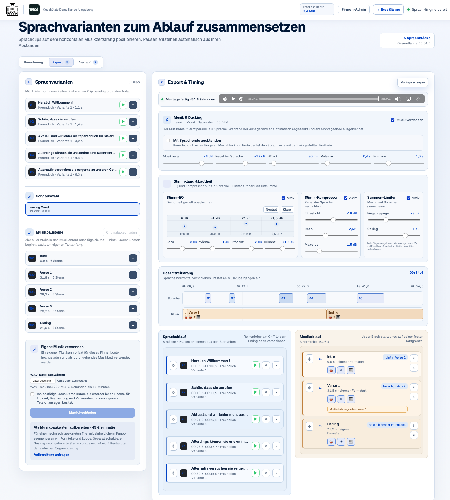 Ausschnitt der One Business One Voice Montageansicht